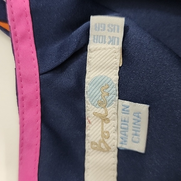 BODEN WH784 Kensington Dress Silk Blend Cap Sleeve Brown Blue Size 6R US Small - Picture 10 of 12